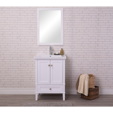 Elegant Decor Single Bathroom Vanity Set In White Finish VF-2001